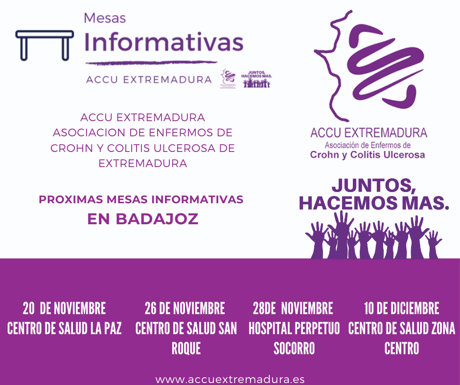 Próximas Mesas Informativas en Badajoz